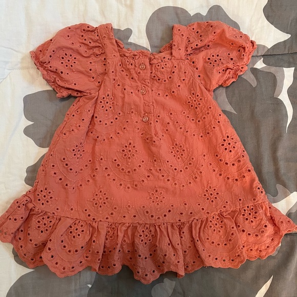 Janie and Jack Puff Sleeve Eyelet Dress EUC - Picture 3 of 10
